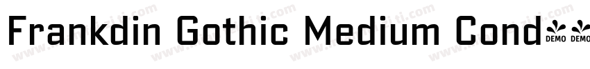 Frankdin Gothic Medium Cond字体转换